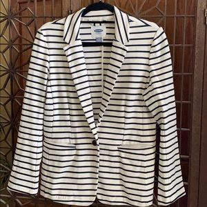 Old Navy Striped Cotton Blazer